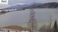 Archiv Foto Webcam Füssen: Blick auf den Weißensee vom Hotel Seespitz 07:00