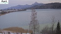 Archiv Foto Webcam Füssen: Blick auf den Weißensee vom Hotel Seespitz 15:00