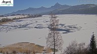 Archiv Foto Webcam Füssen: Blick auf den Weißensee vom Hotel Seespitz 11:00