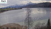 Archiv Foto Webcam Füssen: Blick auf den Weißensee vom Hotel Seespitz 09:00