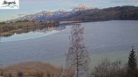 Archiv Foto Webcam Füssen: Blick auf den Weißensee vom Hotel Seespitz 15:00