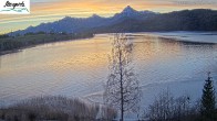 Archiv Foto Webcam Füssen: Blick auf den Weißensee vom Hotel Seespitz 06:00