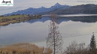 Archiv Foto Webcam Füssen: Blick auf den Weißensee vom Hotel Seespitz 09:00