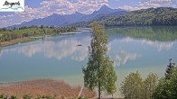 Archiv Foto Webcam Füssen: Blick auf den Weißensee vom Hotel Seespitz 11:00
