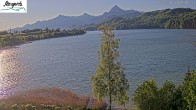 Archiv Foto Webcam Füssen: Blick auf den Weißensee vom Hotel Seespitz 07:00