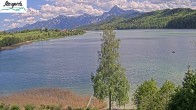 Archiv Foto Webcam Füssen: Blick auf den Weißensee vom Hotel Seespitz 14:00