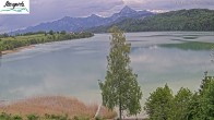Archiv Foto Webcam Füssen: Blick auf den Weißensee vom Hotel Seespitz 11:00