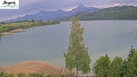 Archiv Foto Webcam Füssen: Blick auf den Weißensee vom Hotel Seespitz 17:00
