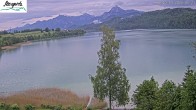 Archiv Foto Webcam Füssen: Blick auf den Weißensee vom Hotel Seespitz 19:00