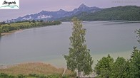 Archiv Foto Webcam Füssen: Blick auf den Weißensee vom Hotel Seespitz 13:00