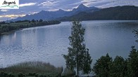 Archiv Foto Webcam Füssen: Blick auf den Weißensee vom Hotel Seespitz 03:00