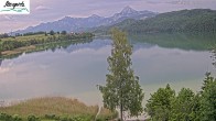Archiv Foto Webcam Füssen: Blick auf den Weißensee vom Hotel Seespitz 15:00