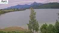 Archiv Foto Webcam Füssen: Blick auf den Weißensee vom Hotel Seespitz 09:00