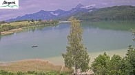 Archiv Foto Webcam Füssen: Blick auf den Weißensee vom Hotel Seespitz 13:00