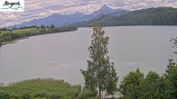 Archiv Foto Webcam Füssen: Blick auf den Weißensee vom Hotel Seespitz 11:00