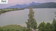 Archiv Foto Webcam Füssen: Blick auf den Weißensee vom Hotel Seespitz 15:00