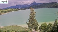 Archiv Foto Webcam Füssen: Blick auf den Weißensee vom Hotel Seespitz 13:00