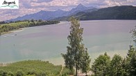 Archiv Foto Webcam Füssen: Blick auf den Weißensee vom Hotel Seespitz 11:00