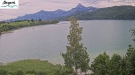 Archiv Foto Webcam Füssen: Blick auf den Weißensee vom Hotel Seespitz 13:00