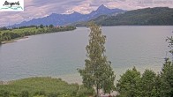 Archiv Foto Webcam Füssen: Blick auf den Weißensee vom Hotel Seespitz 13:00