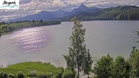 Archiv Foto Webcam Füssen: Blick auf den Weißensee vom Hotel Seespitz 07:00