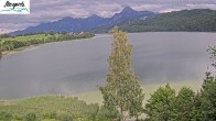 Archiv Foto Webcam Füssen: Blick auf den Weißensee vom Hotel Seespitz 15:00