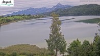 Archiv Foto Webcam Füssen: Blick auf den Weißensee vom Hotel Seespitz 12:00