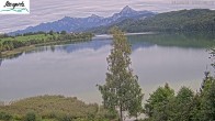 Archiv Foto Webcam Füssen: Blick auf den Weißensee vom Hotel Seespitz 13:00