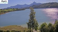Archiv Foto Webcam Füssen: Blick auf den Weißensee vom Hotel Seespitz 09:00