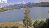 Archiv Foto Webcam Füssen: Blick auf den Weißensee vom Hotel Seespitz 13:00