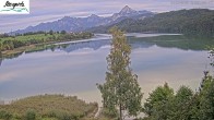 Archiv Foto Webcam Füssen: Blick auf den Weißensee vom Hotel Seespitz 17:00