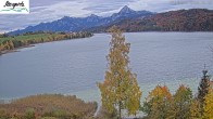 Archiv Foto Webcam Füssen: Blick auf den Weißensee vom Hotel Seespitz 07:00