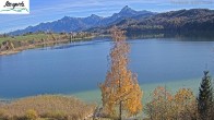 Archiv Foto Webcam Füssen: Blick auf den Weißensee vom Hotel Seespitz 11:00