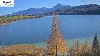 Archiv Foto Webcam Füssen: Blick auf den Weißensee vom Hotel Seespitz 09:00