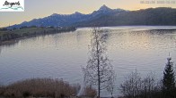 Archiv Foto Webcam Füssen: Blick auf den Weißensee vom Hotel Seespitz 07:00