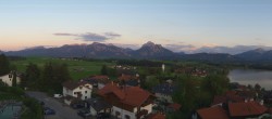 Archiv Foto Webcam Hopfensee - Blick Richtung Schloss Neuschwanstein 19:00