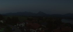 Archiv Foto Webcam Hopfensee - Blick Richtung Schloss Neuschwanstein 21:00