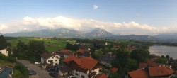 Archived image Webcam Hopfensee - View to Neuschwanstein Castle 17:00