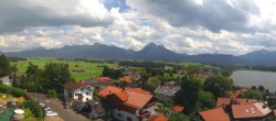Archiv Foto Webcam Hopfensee - Blick Richtung Schloss Neuschwanstein 13:00