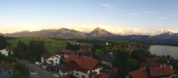 Archiv Foto Webcam Hopfensee - Blick Richtung Schloss Neuschwanstein 19:00