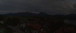 Archiv Foto Webcam Hopfensee - Blick Richtung Schloss Neuschwanstein 19:00