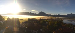 Archiv Foto Webcam Hopfensee - Blick Richtung Schloss Neuschwanstein 07:00