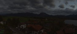 Archiv Foto Webcam Hopfensee - Blick Richtung Schloss Neuschwanstein 17:00