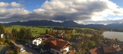 Archived image Webcam Hopfensee - View to Neuschwanstein Castle 13:00