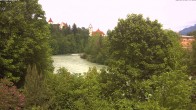 Archiv Foto Webcam Füssen: Blick auf Lech und Hohes Schloss 13:00