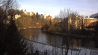 Archiv Foto Webcam Füssen: Blick auf Lech und Hohes Schloss 13:00