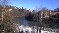 Archiv Foto Webcam Füssen: Blick auf Lech und Hohes Schloss 11:00