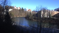 Archiv Foto Webcam Füssen: Blick auf Lech und Hohes Schloss 13:00