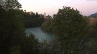 Archiv Foto Webcam Füssen: Blick auf Lech und Hohes Schloss 19:00