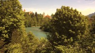 Archiv Foto Webcam Füssen: Blick auf Lech und Hohes Schloss 11:00